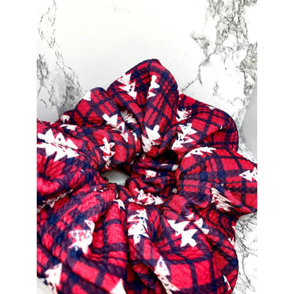 Buffalo Trees Christmas Bullet Scrunchie