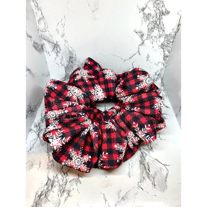 Buffalo Snowflake Christmas Bullet Scrunchie