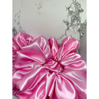 Pink Silk Scrunchie