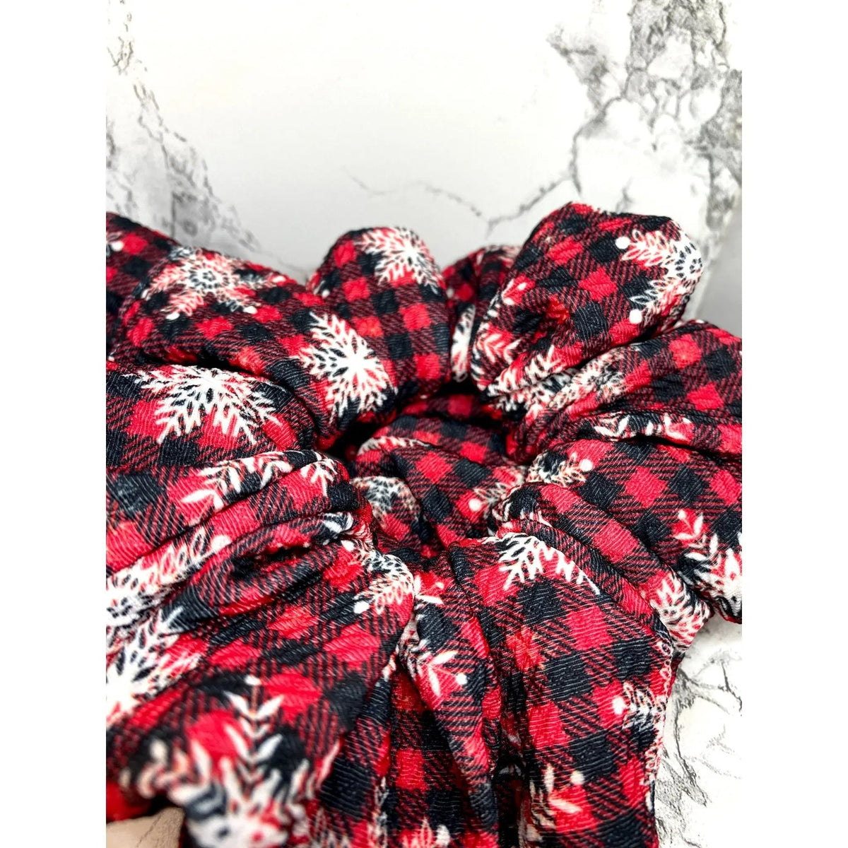 Buffalo Snowflake Christmas Bullet Scrunchie