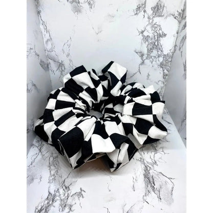Checkered Sports Scrunchie