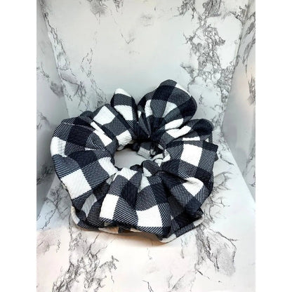 Black and White Buffalo Bullet Scrunchie