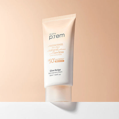 make p:rem Glow Beige Tone Up Sun Cream 50ml