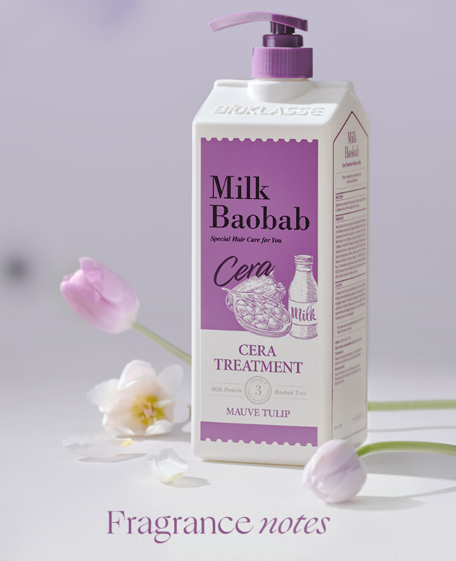 BIOKLASSE Milk Baobab Cera Hair Treatment 1200ml #Mauve Tulip