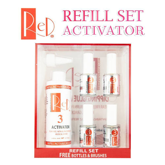 RED NAIL ESSENTIAL DIP REFILL SET - ACTIVATOR #3