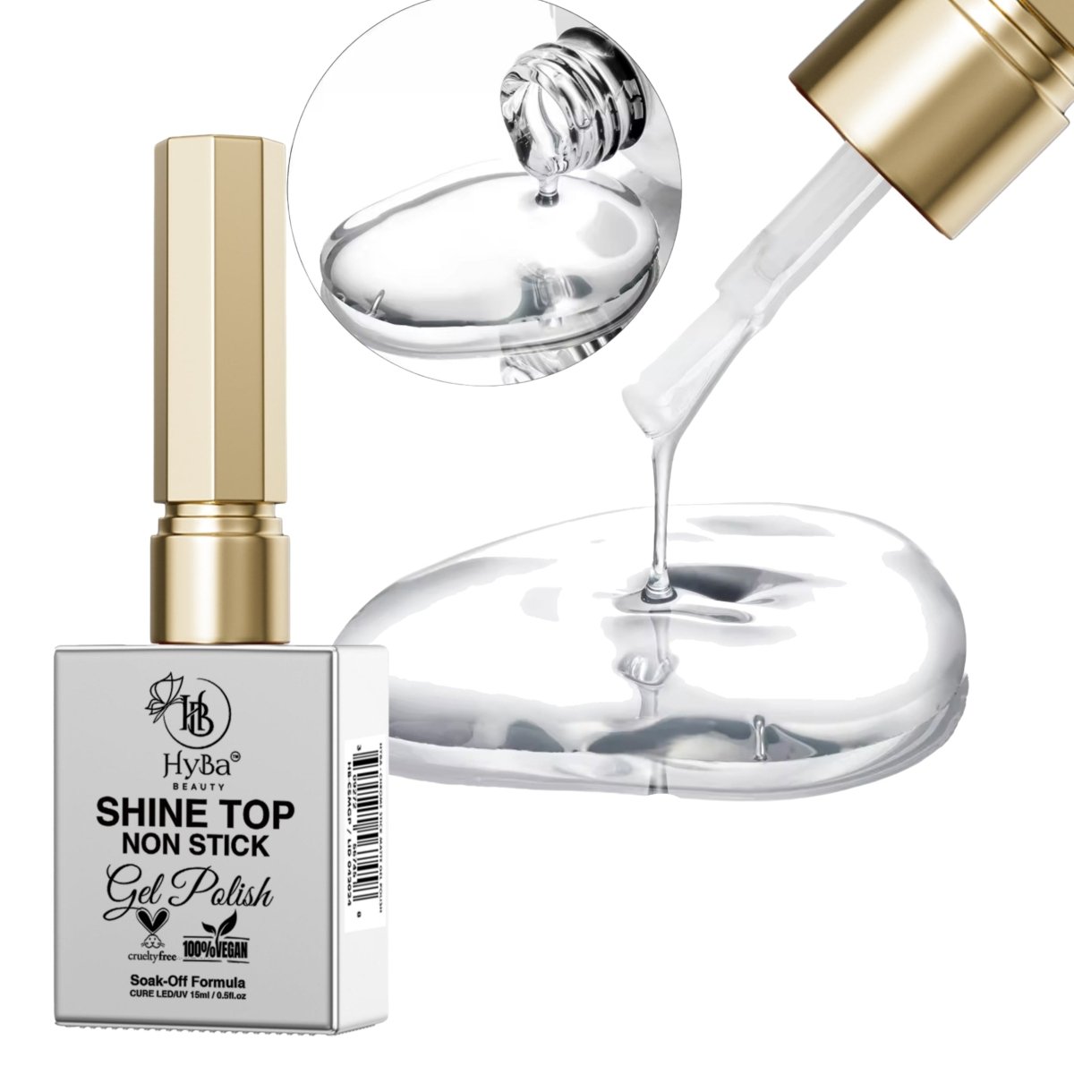 SHINE Top Non Stick - Clear Gel Polish - 15ml