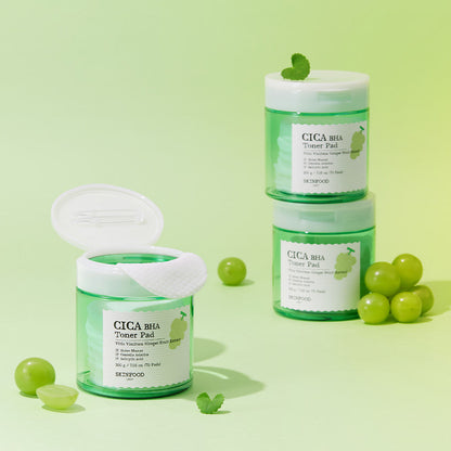 SKINFOOD Shine Muscat Cica BHA Toner Pad 200g/70ea