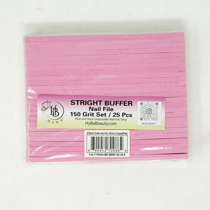 STRAIGHT Buffer Nail File 150 Refill Grit Set/25 pcs (Pink)