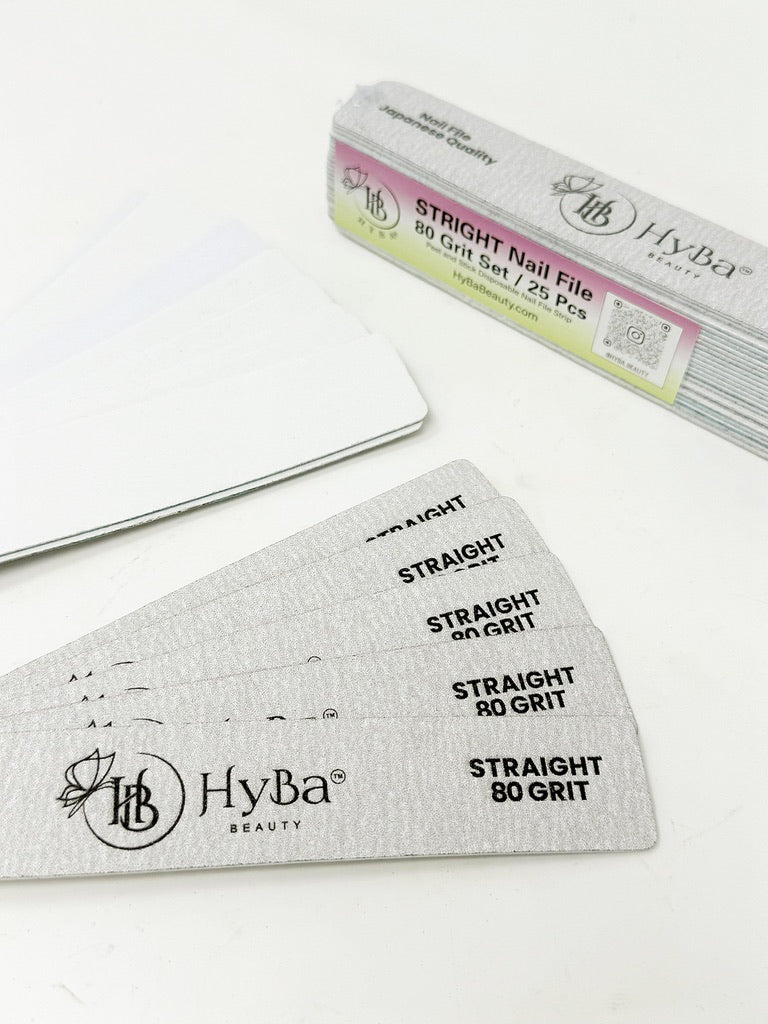 STRAIGHT Nail File 80 Grit Refill Set/25 pcs