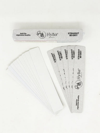 STRAIGHT Nail File 80 Grit Refill Set/25 pcs