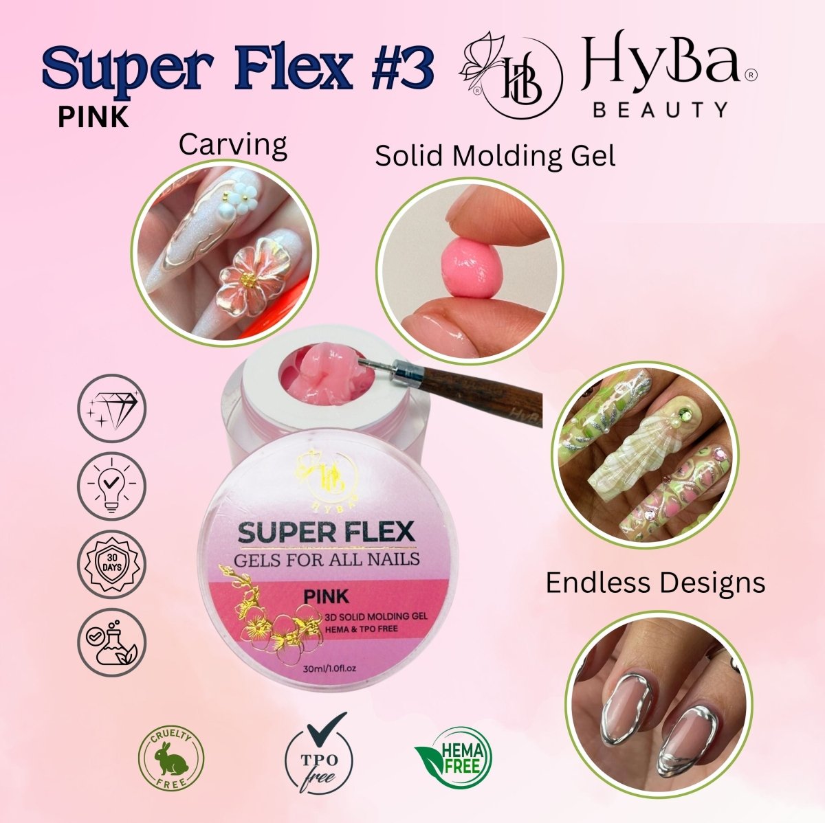 SUPER FLEX Molding Gel PINK (30ml) #07