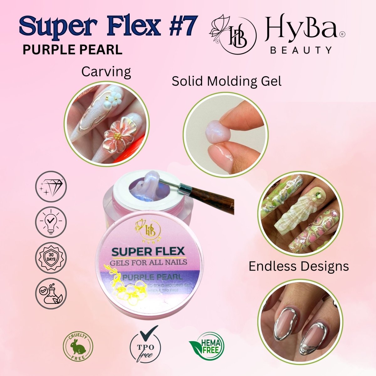 SUPER FLEX Molding Gel PURPLE PEARL (30ml) #05