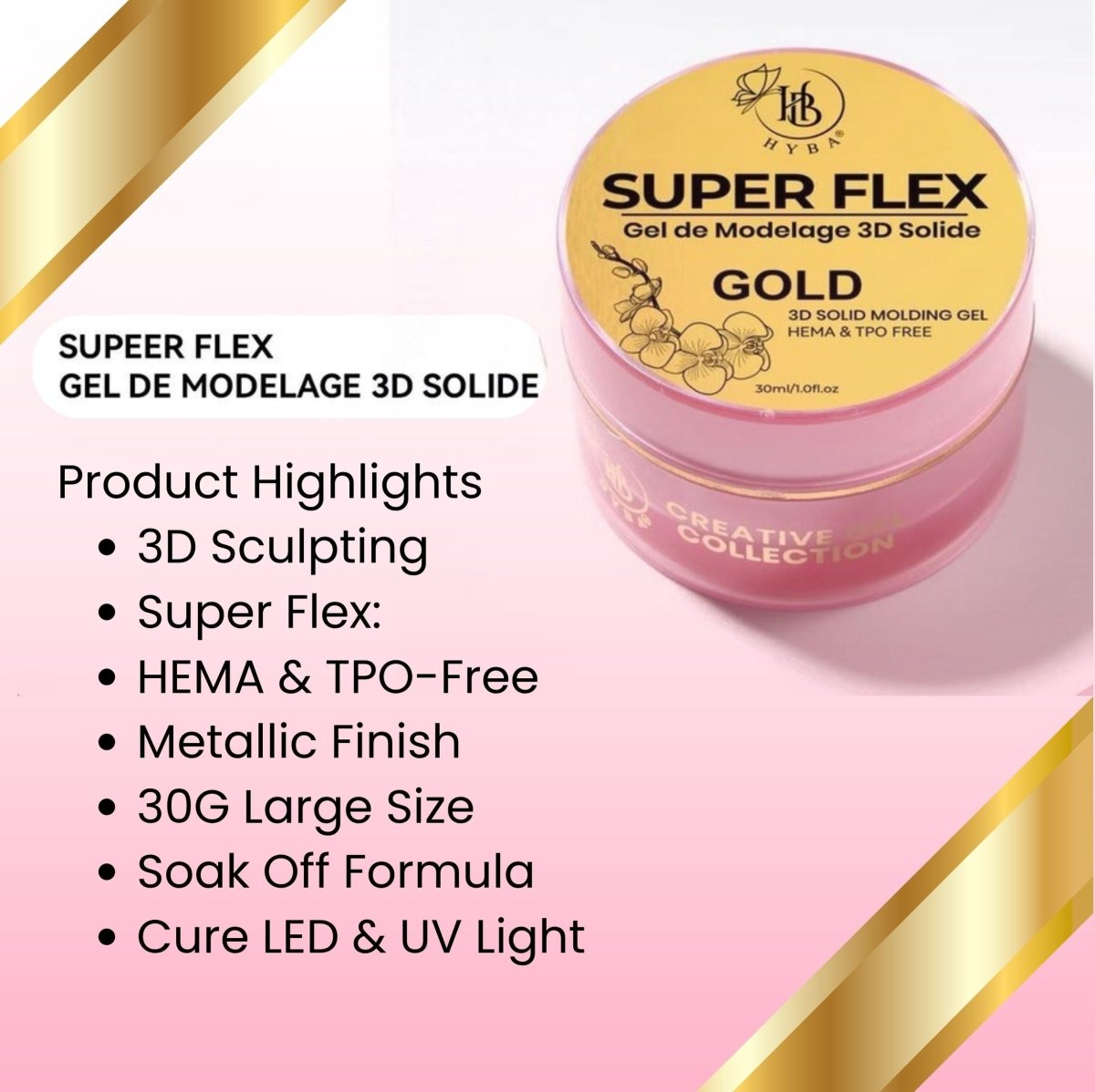 SUPER FLEX Molding Gel GOLD (30ml) #08