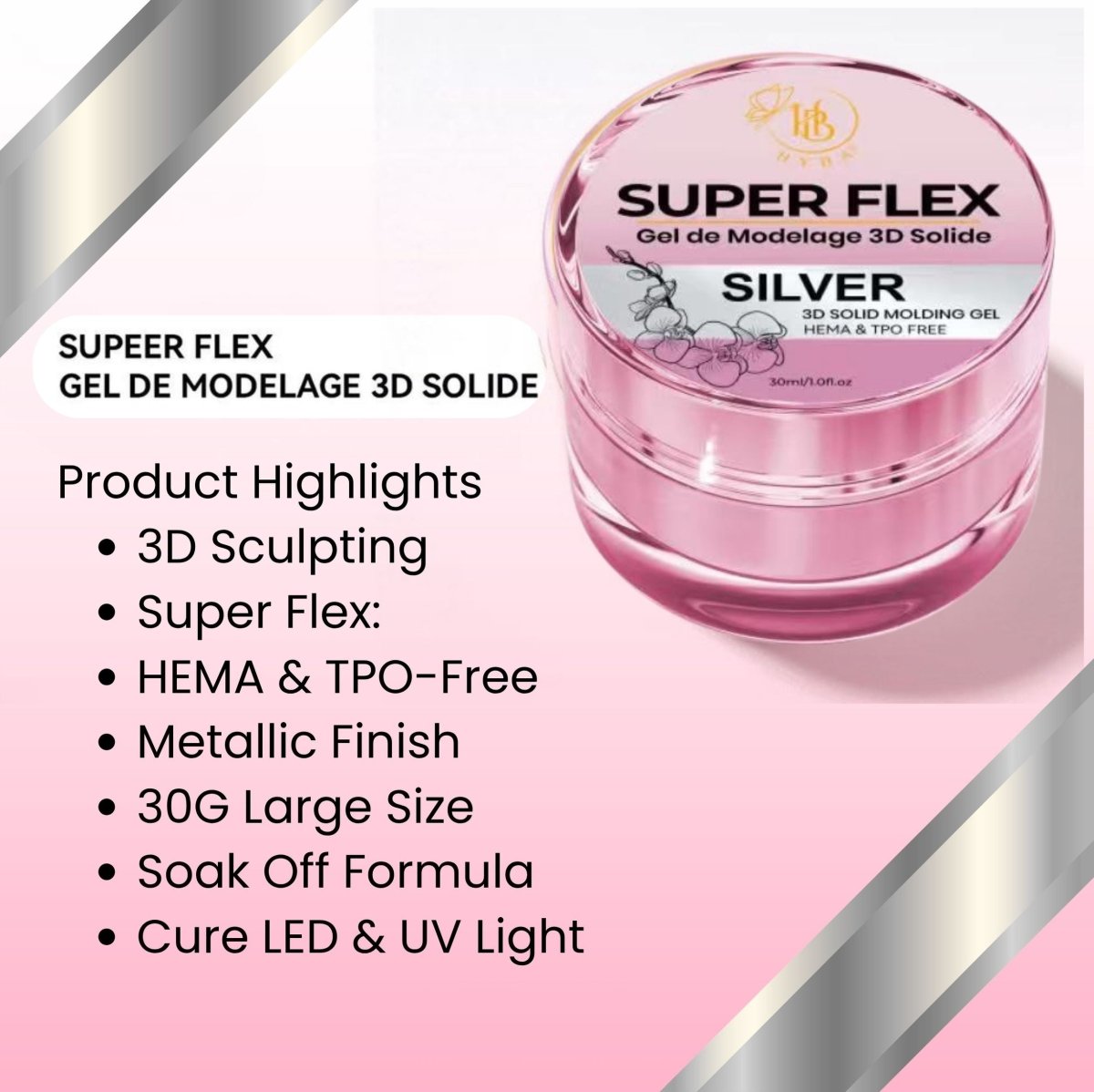 SUPER FLEX Molding Gel SILVER (30ml) #09