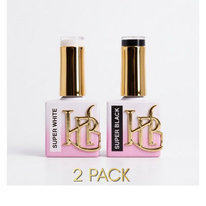 Super White & Super Black - Gel Polish - Special 2 Pack Deal