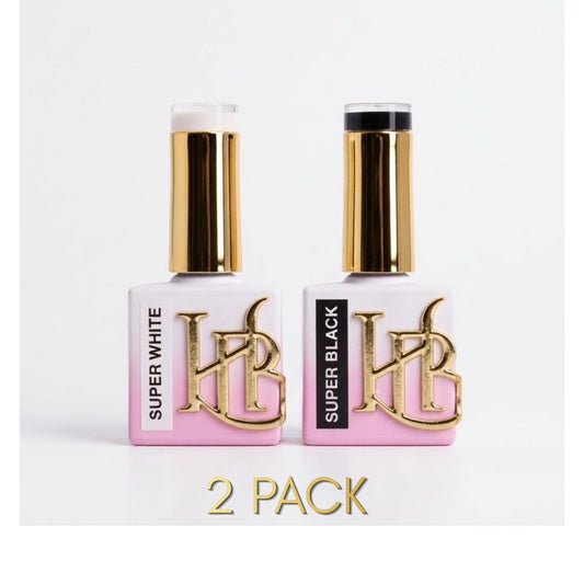 Super White & Super Black - Gel Polish - Special 2 Pack Deal