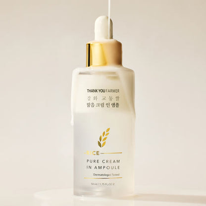 [THANK YOU FARMER] Rice Pure Cream In Ampoule 50ml